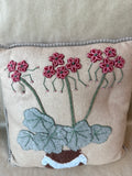 Felt Embroidered Accent Pillow