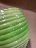 Green Ribbed Creamer