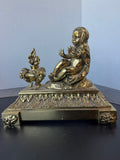 Pair of Louis XVI Gilt Bronze Vintage Andirons AS IS (READ DESCRIPTION CAREFULLY)