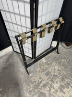 Wrought Iron & Khaki Canvas Folding Luggage Rack