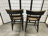 Hitchcock Style Pair of Chairs with Cane Seats