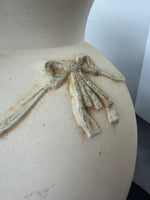Large Ceramic Bow Vase with Ruffle Edge