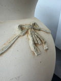 Large Ceramic Bow Vase with Ruffle Edge