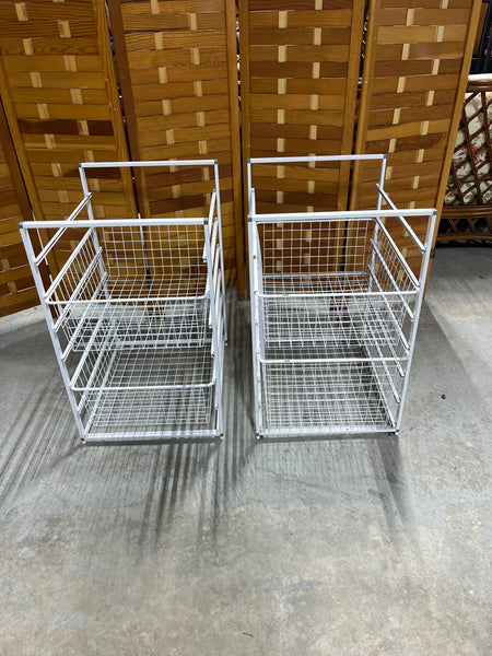 Pair of Metal Wire Drawers