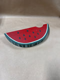 Primitive Wooden Watermelon Slice - Initialed (C)