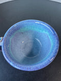 Large Blue & Purple Drip Glazed Pottery Coffee or Soup Mug