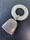 Sterling Silver Engraved Baby Rattle