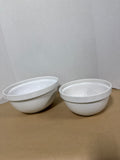 Williams Sonoma Portugal White Speckled Stoneware Nesting Mixing Bowl - Set Of 2