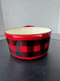 Red Buffalo Check Masterclass Enameled Cast Iron Dutch Oven