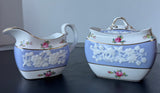 Spode England Maritime Rose Bone China Creamer & Lidded Sugar Bowl (E)
