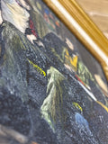 Textured Art on Plastic  - Man with Children