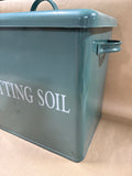 Potting Soil Green Metal Container