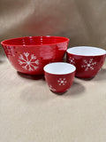 3 Piece Snowflake Bowls
