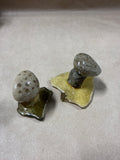 Pair Of Petosky Stone Mushrooms