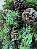 Faux Fir & Pinecone Hanging Topiary Sphere