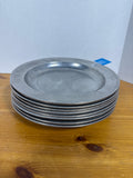 Wilton Pewter Columbia PA Dinner Plates - Set Of 8 (A)