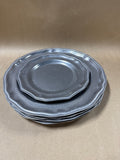 Queen Anne Pewter Plates - 5 Pieces
