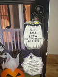 5FT Nightmare Before Christmas Jack Skellington with Zero Lighted Blow Up Yard Decor in Box (WORKS)