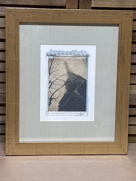 Eiffel Tower Print / Sepia Tone; Signed Bryan