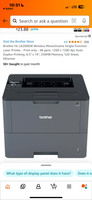 Brother Wireless Monochrome Single-Function Laser Printer AS IS (READ DESCRIPTION CAREFULLY)