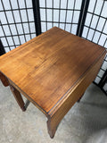 Antique Drop Leaf Accent Table with Drawer