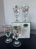 4-Piece Portmeirion Garden Botanic Lily Flowered Azalea Wine Glasses in Box (2 BOXES AVAILABLE—PRICED INDIVIDUALLY AT $65 EACH)