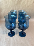 Blue Wine Goblets - Set Of 6