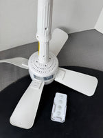 Bell + Howell Socket Breeze White Fan Light with Extender & Remote (WORKS) (2 AVAILABLE—PRICED INDIVIDUALLY AT $25 EACH)