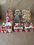 Gingerbread Style Holiday Decoration Pieces - 7 Pieces