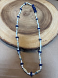 Rolled Paper & Plastic Beaded Necklace