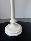 White Metal Buffet Lamp with Cheetah Print Shade (WORKS)