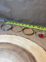 Pink Tone Bracelet Lot