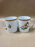 Williamsburg Andrea By Sadek Christmas Bird Mugs - Pair