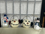 4 pc Snowman Ornament Lot
