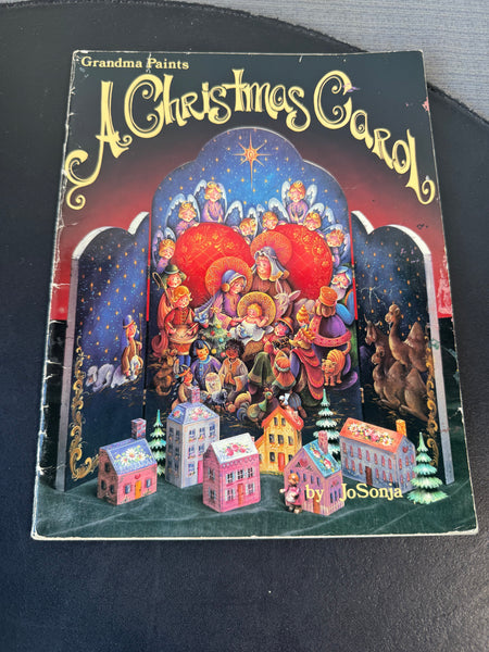 (E) Grandma Paints A Christmas Carol Folk Art Book by Jo Sonja Jansen