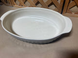 Oval Stoneware Baking Dish Grey Ombre made in Portugal