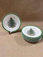 Set Of 7 Spode Christmas Tree Bread & Butter Plates // 2 Sets Available // *** PRICED INDIVIDUALLY ***