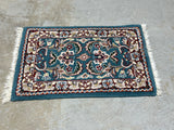 A- Small Teal Blue Rug, 40"x24"