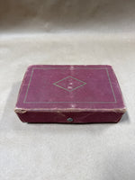 (A) Red And White Drueke Chess Pieces With Case — 32 Pieces