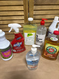 Lot of Household Cleaners - THESE ARE PREOWNED. MOST ARE 1/2 FULL TO FULL (C)