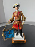 Gendarme de la Garde Ordinaire Van Gerdinge Sitzendorf Porcelain French Soldier with Wooden Base & Box