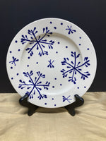 Italian Blue Snowflake Plate