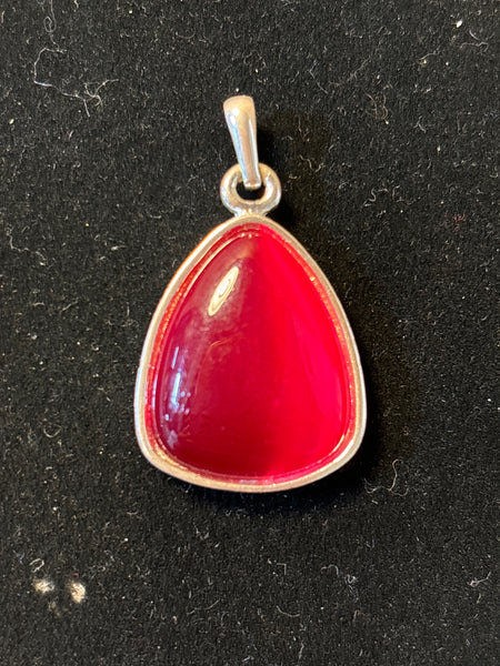 Silver Tone/Pink Pendant