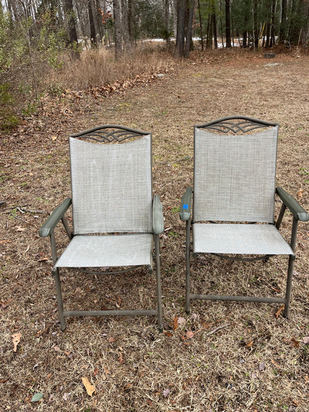 Pair of Folding Patio Chairs