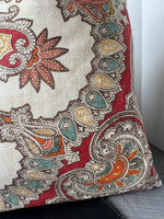 Pair of World Market Style Bohemian Feather Throw Pillows