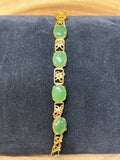 Vintage Bracelet with Green Stones (AS IS)