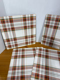Fall Plaid Cork Back Placemats - Set Of 4 (E)