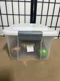 16 pc Red & Green Glass Ornaments, Lot Q
