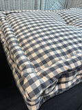 Ballard Designs Country Style Beige & Black Gingham Bench Cushion