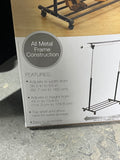 Portable & Adjustable Garmet Rack with Shelf & Shoe Rack, Appears new in box